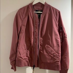 Pink Alpha Bomber Jacket